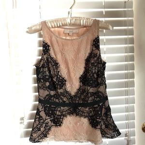 Loft Lace Top Peplum